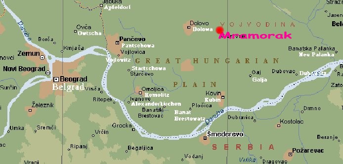 Wo liegt MRAMORAK? ein deutsches, evangelisches Dorf im BANAT