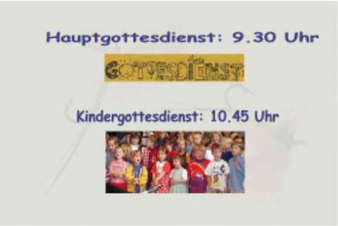 Bild aus dem Gottesdienst